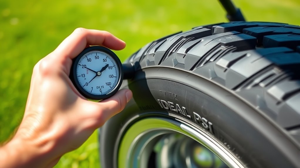 check and adjust tire pressure