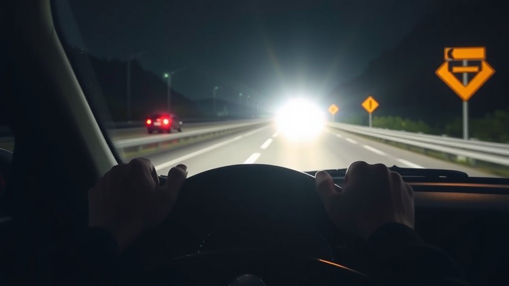 driving safely in darkness