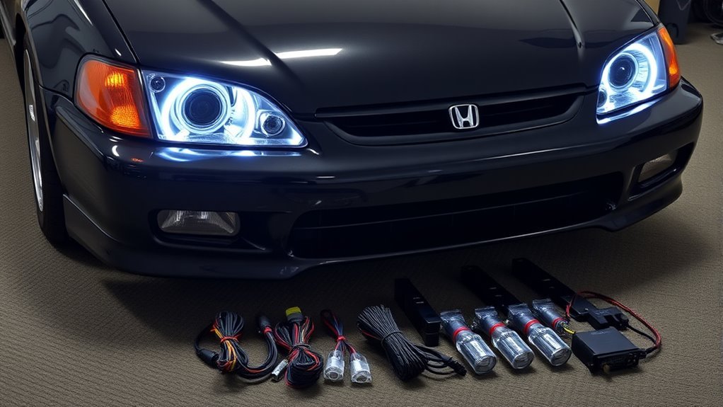 halo headlight kit components