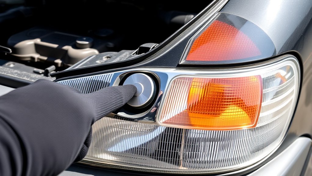 headlight adjustment bolt location
