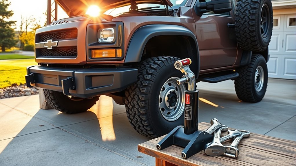 prepare truck and workspace