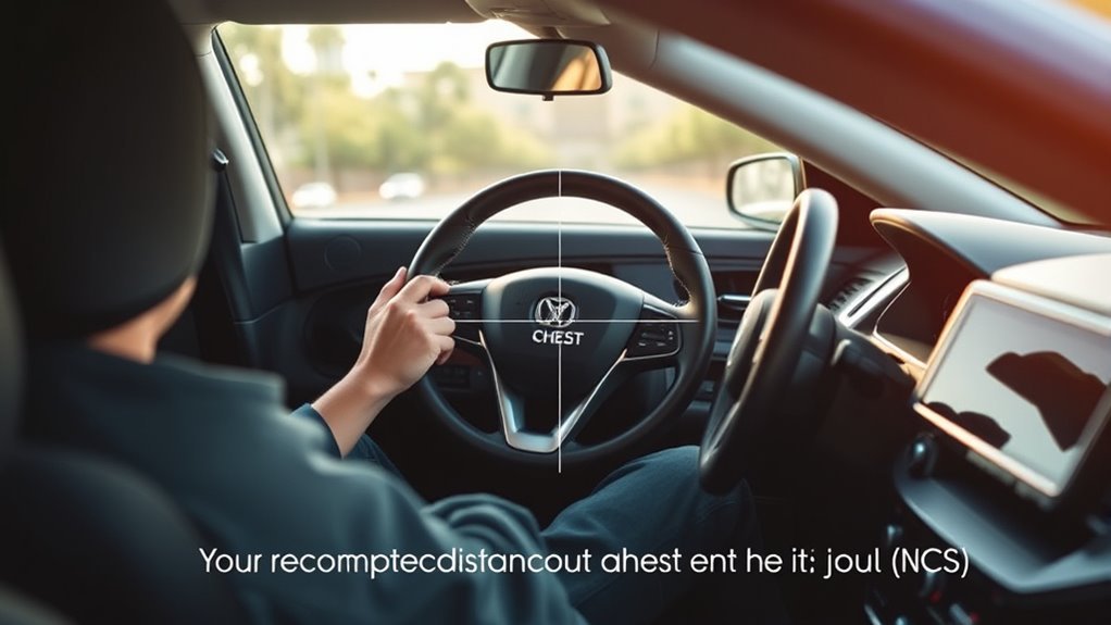 proper steering wheel distance