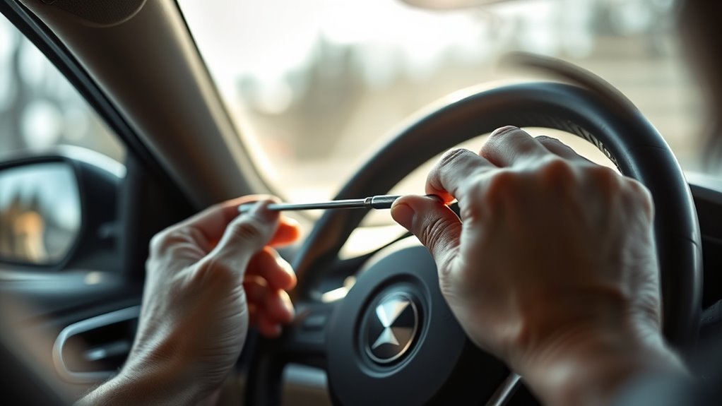 unlock steering wheel method