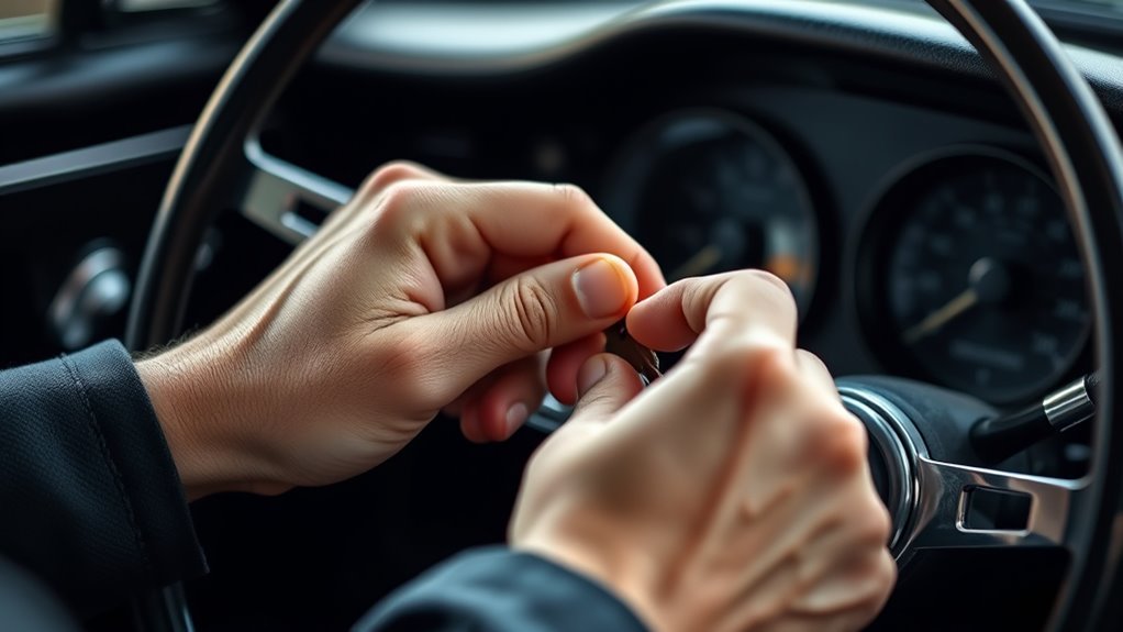 unlocking steering wheel lock