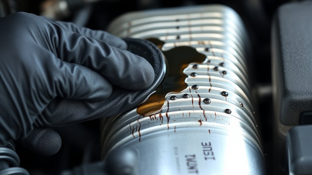 diagnosing oil filter leaks