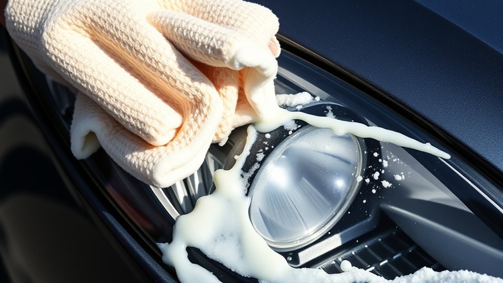 headlight restoration cleaning solution