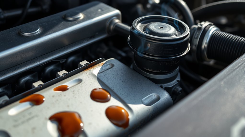inspect for oil leaks