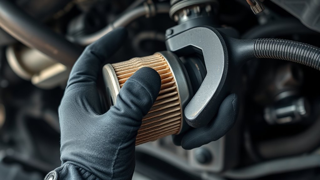 loosen oil filter safely