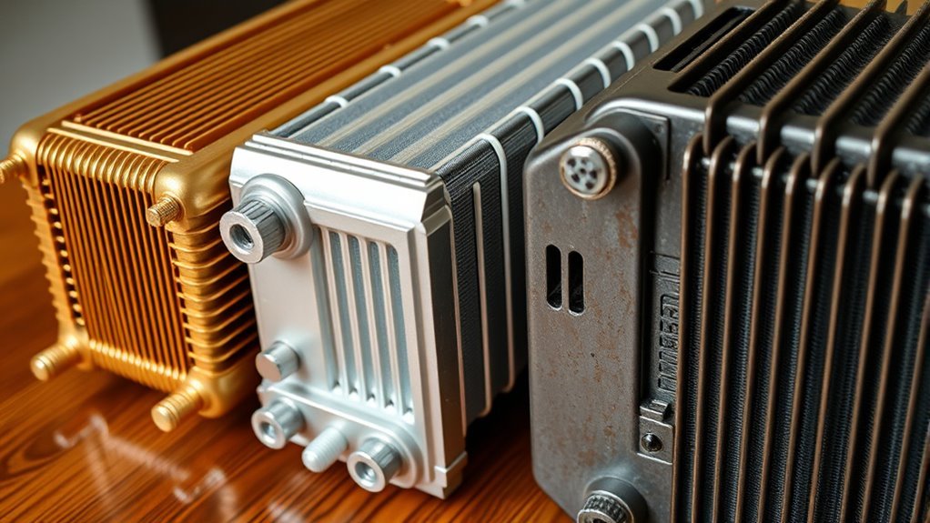 radiator material impacts efficiency
