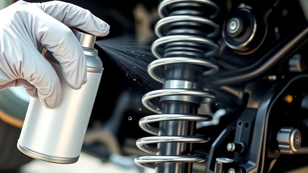 silicone spray enhances suspension performance