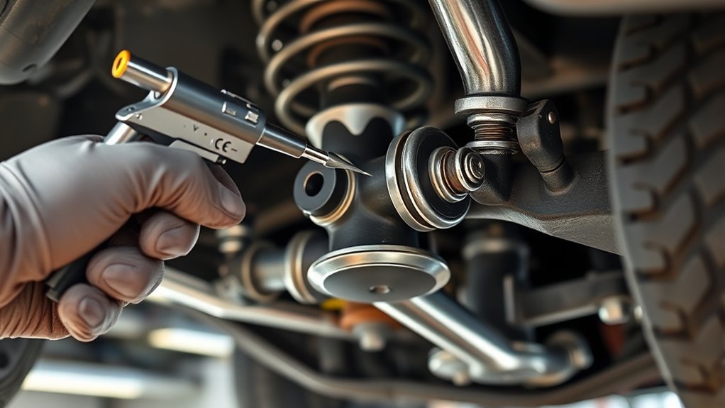 suspension parts lubrication inspection