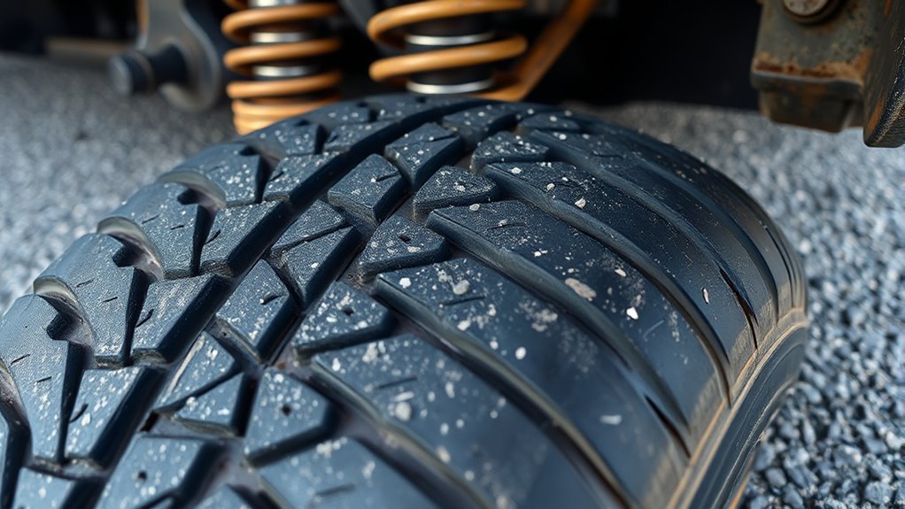 tire wear indicates suspension issues