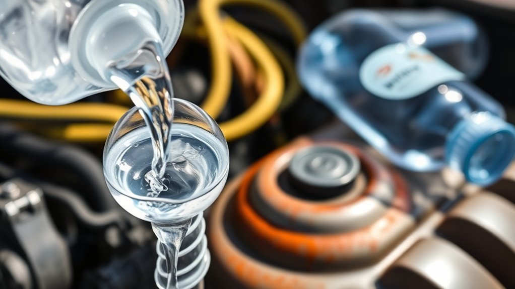 use distilled water only
